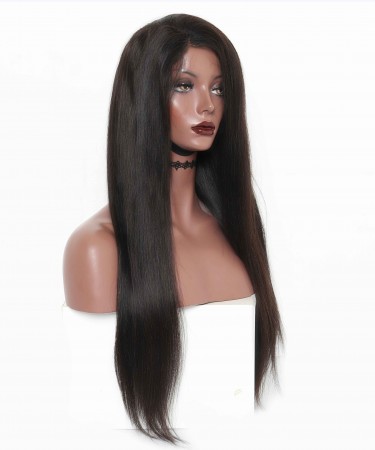 Thick Wigs 180% Density Straight Full Lace Human Hair Wigs For Black