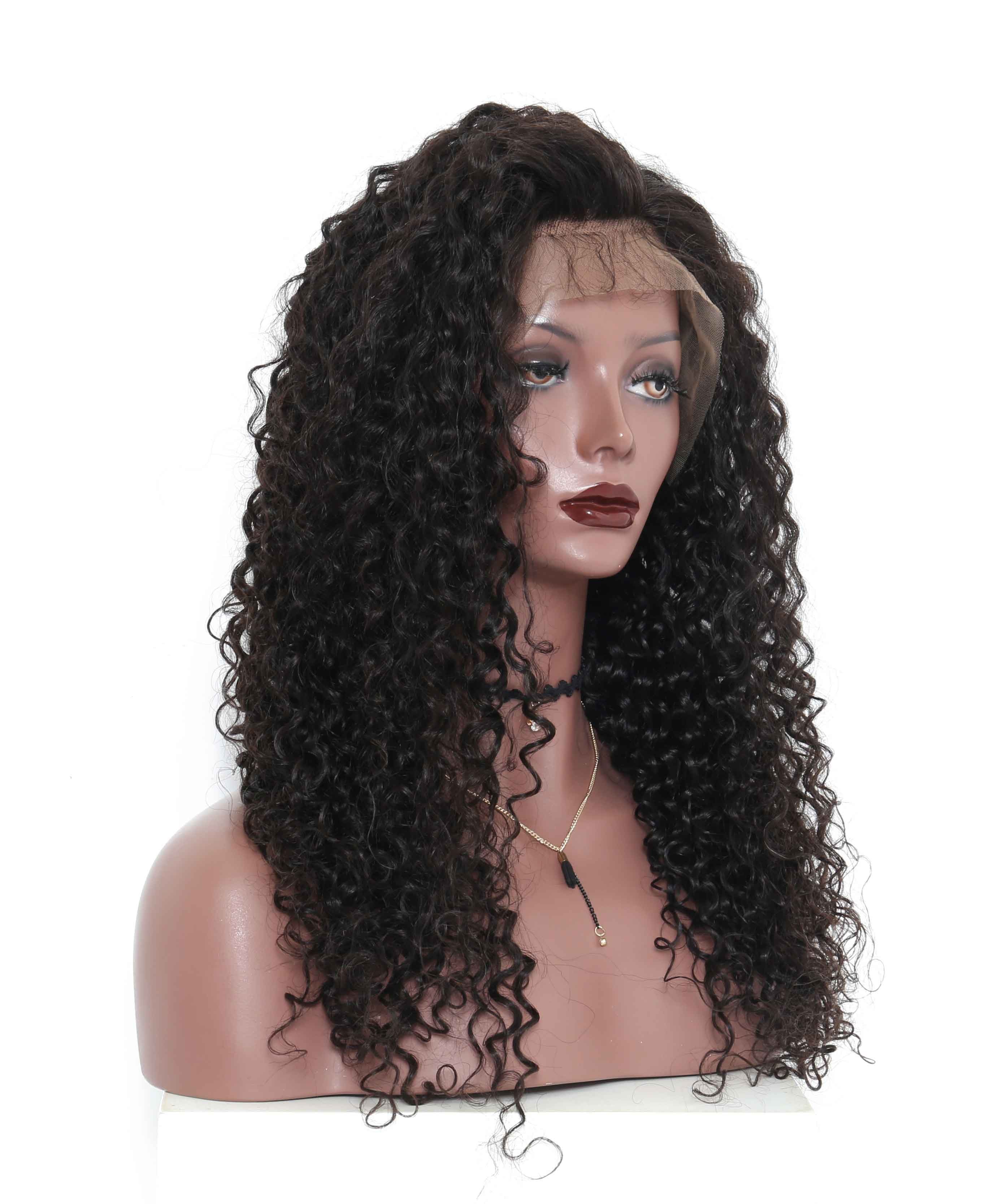 Lace Front Wigs Deep Curly 150 Density Pre Plucked Human Hair Wigs
