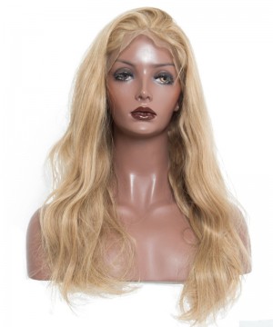 Body Wave Blonde Wig 250% Density Lace Front Wigs With Baby Hair #27 Brazilian Remy Human Hair Wigs